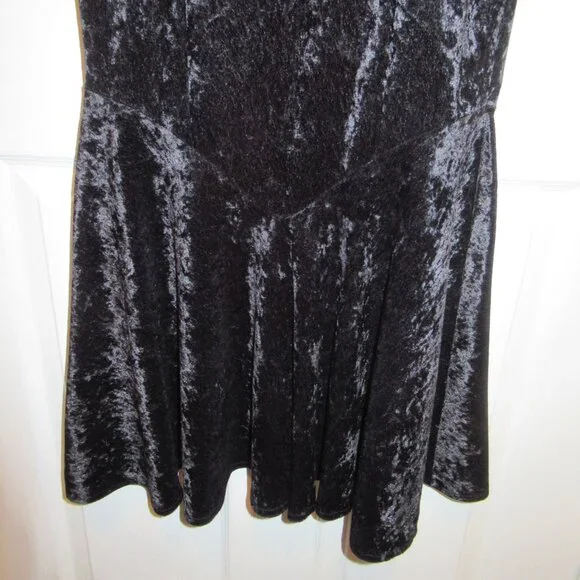 Rare Vintage Lip Service Crushed Velvet Mermaid Fishtail Morticia Skirt Black Sm - Picture 11 of 12
